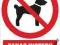 Znak płyta 21x29,7 cm: zakaz wstępu ze zwierzętami