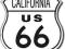 Route 66 Kalifornia metalowa wypukła tarcza USA