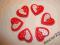 SERCA DREWNIANE SERDUSZKA DWA SAMOPRZYLEPNE OZDOBA