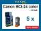 5x CANON BCI24 C iP1500 iP2000 i250 i350 i450 S100