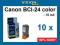 10x CANON BCI-24 C iP1500 iP2000 i250 i350 i450