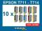 10x EPSON D78 D92 DX7450 T0711 T0712 T0713 T0714