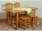 ada-meble KASIA stół, 2 krzesła drewno, 2 taborety