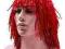 PERUKA TECHNO FOLIOWA CZERWONA SYLWESTER DG1375