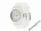 DKNY Large bialy pasek -Zegarek damski.