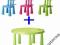 IKEA stolik okrągły + 2 krzesełka MAMMUT FVAT
