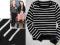 GAP SWETEREK *Striped Button* (True Black) 12l.PL