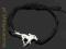 bransoletka srebrny mustang na rzemieniu koń