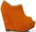 ZABÓJCZE KOTURNY 12cm PEEP TOE ORANGE ENGLAND 38