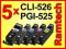 5 TUSZ CANON PGI-525 CLI-526 IP4850 MG5150 6150