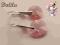 Swarovski srebrne kolczyki round antique pink