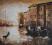 Wenecja,pejzaż,szpachla,obraz olejny,50x60cm,ARTE