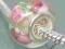 Szklany koralik modulowy ROZOWY PINK  charm nr15