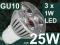 GU10 3 POWER LED 3,5W gw.24M model NOX CIEPŁA