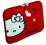 PORTA ETUI HELLO KITTY SKIN Red Flowers 10/12 qu