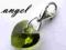 SVAROWSKI CHARMS XILION HEART OLIVINE 10mm SREBRO