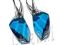Srebrne Kolczyki z Avangarde Swarovski Indicolite