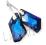 Srebrne Kolczyki z De-Art Swarovski Bermuda Blue