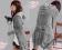 C0127 Szary Sweter Dlugi Kardigan Japan Style UNI