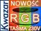 NOWOSC! Tasma RGB LED 230V, IP65, barwa zimna, 1m.