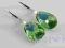 ~S~ SWAROVSKI Kolczyki Migdał 16 Peridot AB srebro