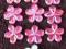 Aplikacje akrylowe kwiatki, scrabooking 10 szt.