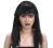 peruka CZARNA DŁUGA PROSTA Z GRZYWKĄ bal party