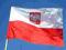 FLAGA POLSKI bandera dla kibica 60x100 POLSKA 2811