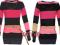 FIRMOWA__urokliwy sweterek w kolorowe paseczki_M