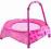 Mała trampolina dla dzieci z rączką różowa a723