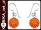 Kolczyki kule z kryształami Swarovski 10mm Orange