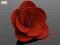 B6956 ŚLICZNA BROSZKA CZERWONA WELUR / FILC  LEXIM