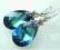 wyjątkowe kolczyki SWAROVSKI  bermuda blue