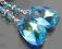 Kolczyki SWAROVSKI SWAROWSKI błękitne DŁUGIE 543
