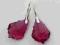 Swarovski Baroque 22mm Kolczyki Ruby srebro 925