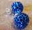 Kolczyki KULE 8mm SAPPHIRE Swarovski NAJTANIEJ!!!