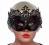 Maska wenecka czarna z ornamentem Bal Karnawał