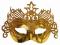Maska wenecka złota z ornamentem Bal Karnawał