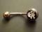 Kolczyk kolczyki do pępka czaszka punk piercing