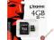KINGSTON MICRO SECURE DIGITAL SDHC SDC4/4GB + 1 |!