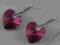 SWAROVSKI SERCA 14 - FUCHSIA AB KOLCZYKI HEART
