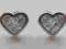 Srebrne kolczyki, cyrkonie, serca, APART !!!