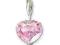 Zawieszka CHARMS - Różowe serce kryształowe 01/315