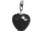 Zawieszka CHARMS - Czarne serce kryształowe 01/309