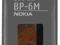 BP-6M Bateria ORYGINALNA Nokia 6233 N93 N73 9300