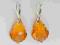 Swarovski Baroque 22mm Kolczyki Topaz srebro 925