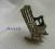 Stara miniaturka srebro fotel bujany 800