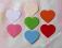 Konfetti papierowe serduszka 200 szt. - 7 KOLORÓW