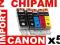 5 TUSZE CANON IP3680 IP4680 IP4700 MP540 + CHIP