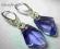 Kolczyki - Swarovski - Galactic - Amethyst  Daafne